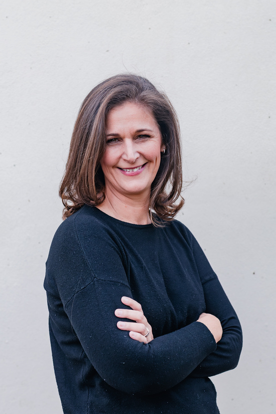 White middle-aged woman headshot white background